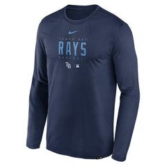 MLB Tampa Bay Rays Nike Authentic Collection Team Logo Legend Performance Long Sleeve T-Shirt