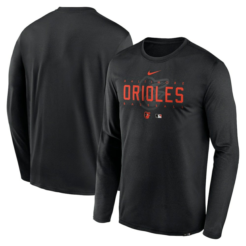 MLB Baltimore Orioles Nike Authentic Collection Team Logo Legend Performance Long Sleeve T-Shirt