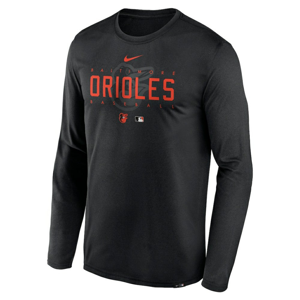 MLB Baltimore Orioles Nike Authentic Collection Team Logo Legend Performance Long Sleeve T-Shirt