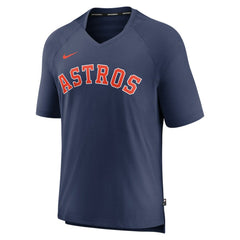MLB Houston Astros Nike Authentic Collection Pregame Raglan Performance V-Neck T-Shirt