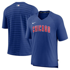MLB Chicago Cubs Nike Authentic Collection Pregame Raglan Performance V-Neck T-Shirt