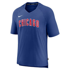 MLB Chicago Cubs Nike Authentic Collection Pregame Raglan Performance V-Neck T-Shirt