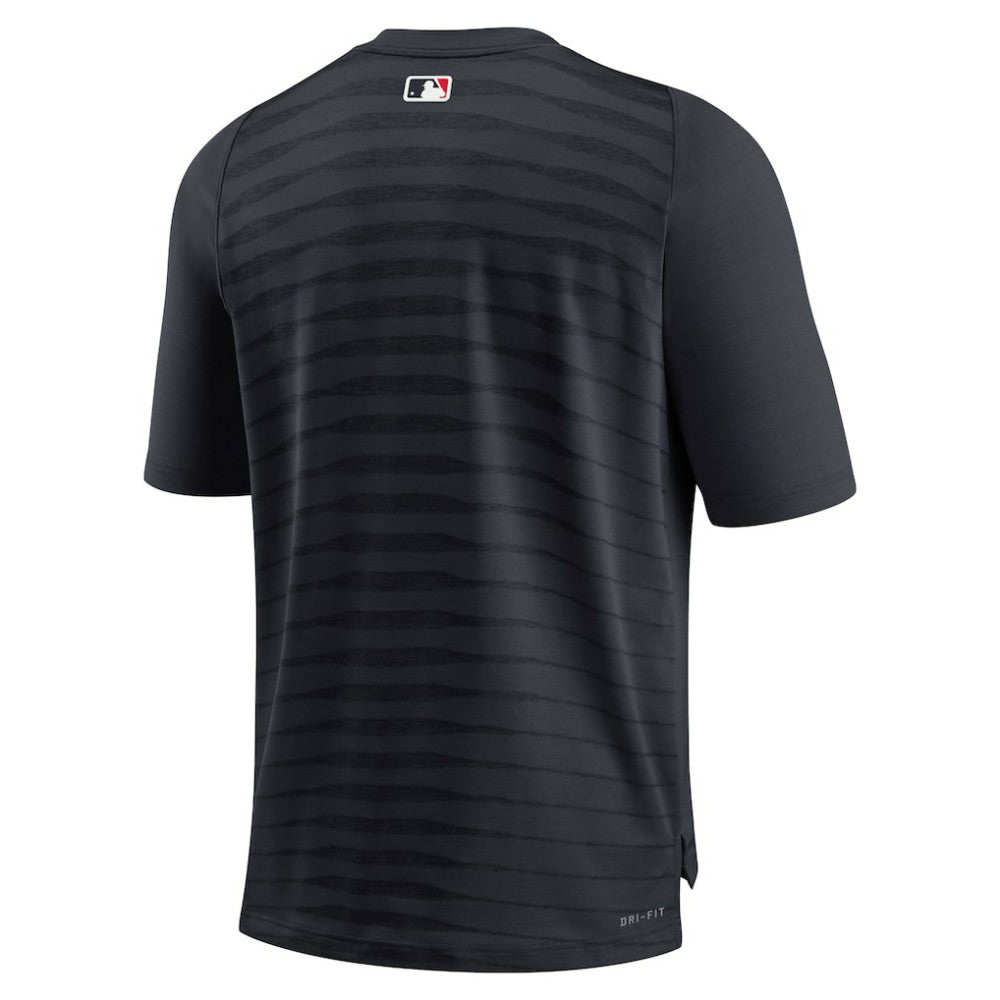 MLB Cleveland Guardians Nike Authentic Collection Pregame Raglan Performance V-Neck T-Shirt