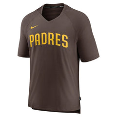 MLB San Diego Padres Nike Authentic Collection Pregame Raglan Performance V-Neck T-Shirt
