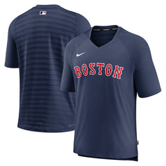 MLB Boston Red Sox Nike Authentic Collection Pregame Raglan Performance V-Neck T-Shirt