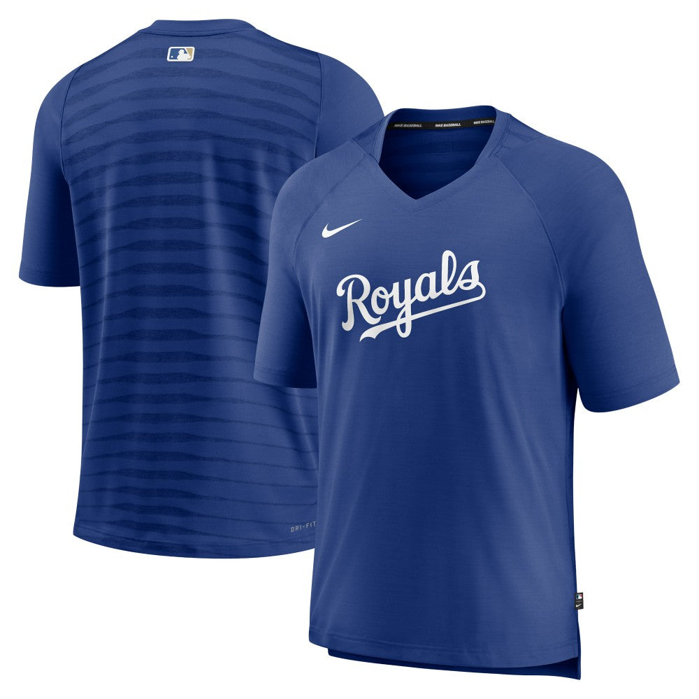 MLB Kansas City Royals Nike Authentic Collection Pregame Raglan Performance V-Neck T-Shirt
