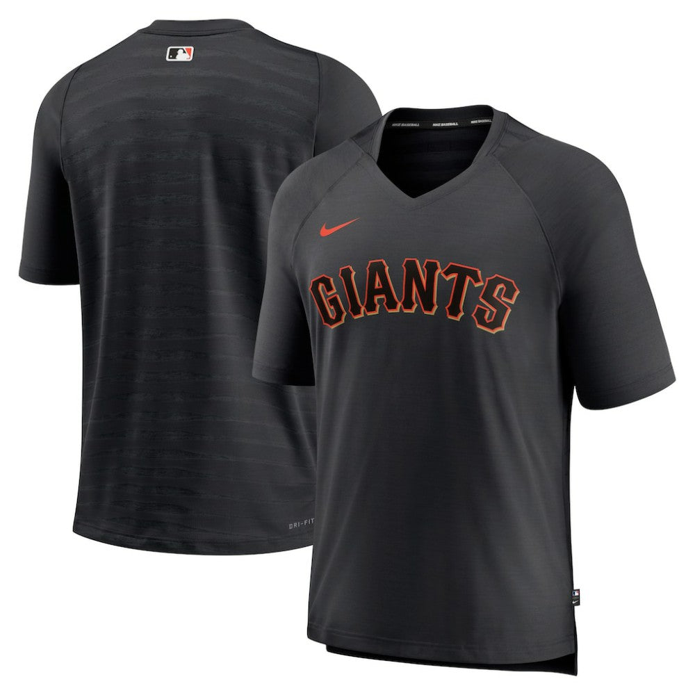 MLB San Francisco Giants Nike Authentic Collection Pregame Raglan Performance V-Neck T-Shirt