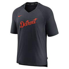 MLB Detroit Tigers Nike Authentic Collection Pregame Raglan Performance V-Neck T-Shirt