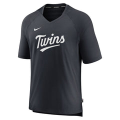 MLB Minnesota Twins Nike Authentic Collection Pregame Raglan Performance V-Neck T-Shirt