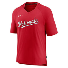 MLB Washington Nationals Nike Authentic Collection Pregame Raglan Performance V-Neck T-Shirt