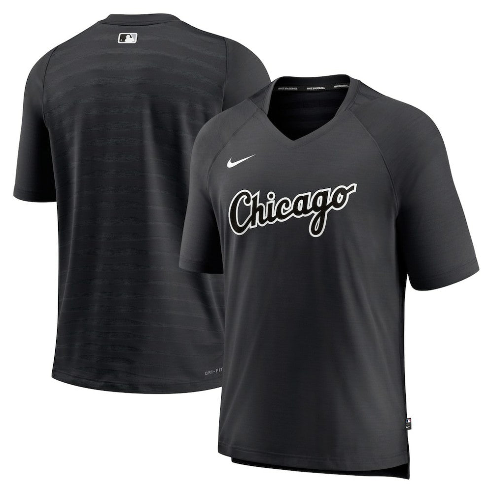 MLB Chicago White Sox Nike Authentic Collection Pregame Raglan Performance V-Neck T-Shirt