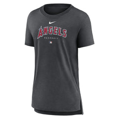 MLB Los Angeles Angels Nike Women's Authentic Collection Early Work Tri-Blend T-Shirt