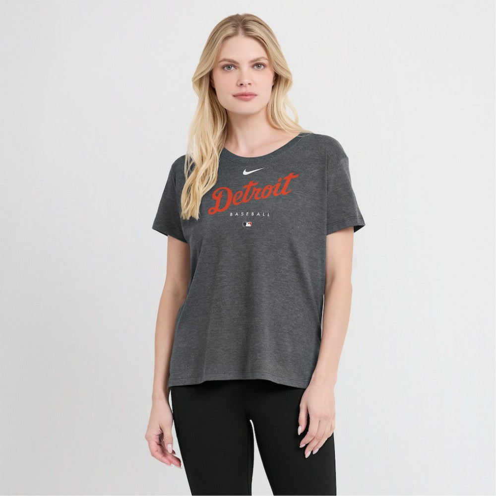 MLB Detroit Tigers Nike Women's Authentic Collection Early Work Tri-Blend T-Shirt