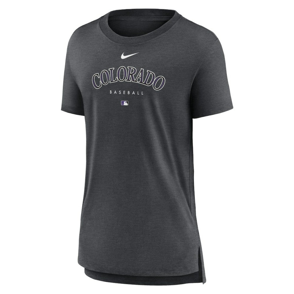 MLB Colorado Rockies Nike Women's Authentic Collection Early Work Tri-Blend T-Shirt