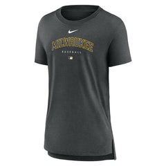 MLB Milwaukee Brewers Nike Women's Authentic Collection Early Work Tri-Blend T-Shirt