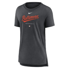 MLB Baltimore Orioles Nike Women's Authentic Collection Early Work Tri-Blend T-Shirt