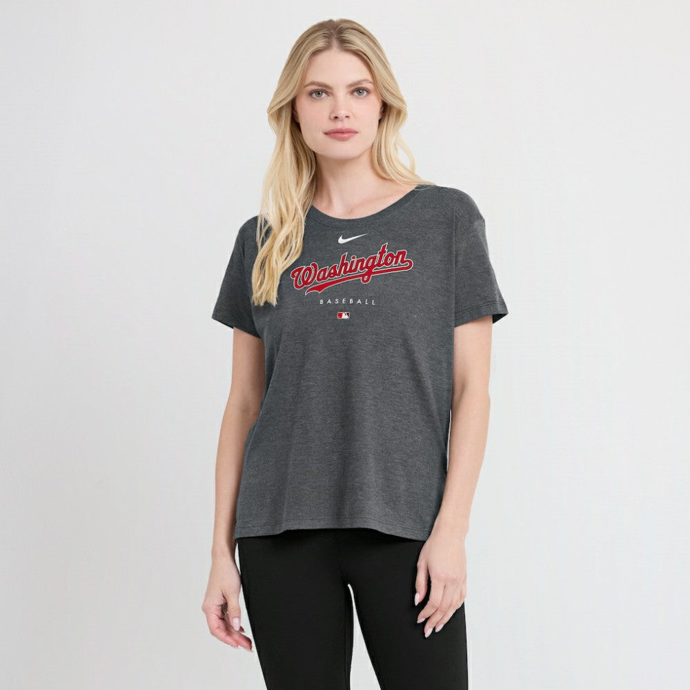 MLB Washington Nationals Nike Women's Authentic Collection Early Work Tri-Blend T-Shirt