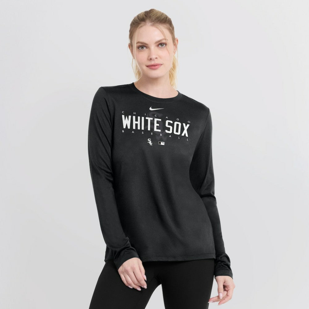 MLB Chicago White Sox Nike Women's Authentic Collection Legend Performance Long Sleeve T-Shirt