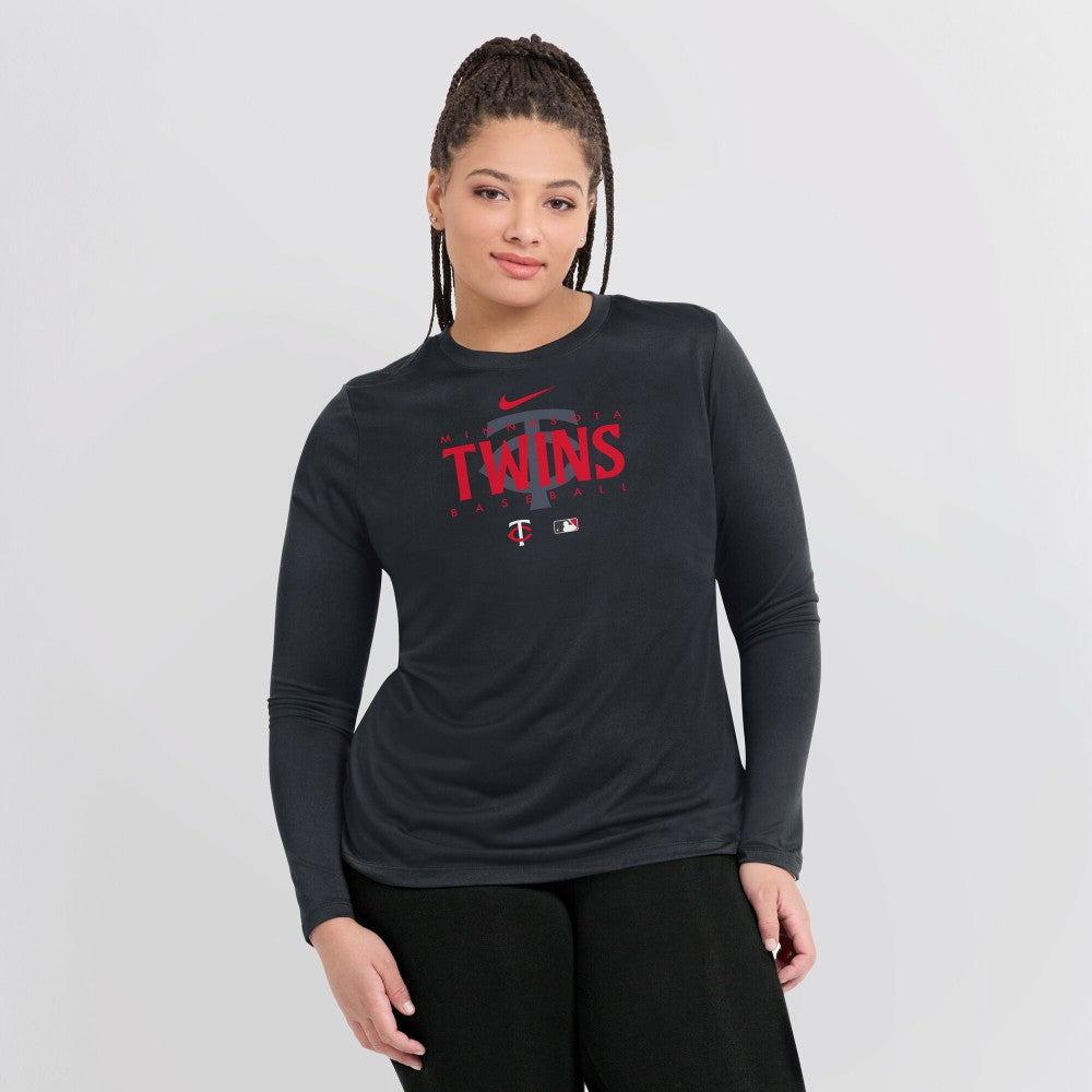MLB Minnesota Twins Nike Women's Authentic Collection Legend Performance Long Sleeve T-Shirt -