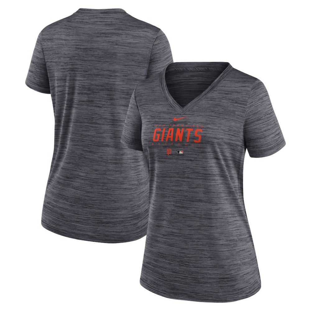 MLB San Francisco Giants Nike Women's Authentic Collection Velocity Practice Performance V-Neck T-Shirt