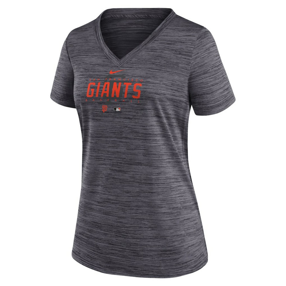 MLB San Francisco Giants Nike Women's Authentic Collection Velocity Practice Performance V-Neck T-Shirt