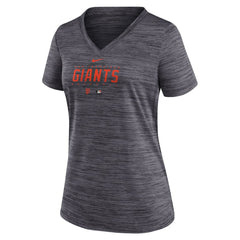 MLB San Francisco Giants Nike Women's Authentic Collection Velocity Practice Performance V-Neck T-Shirt