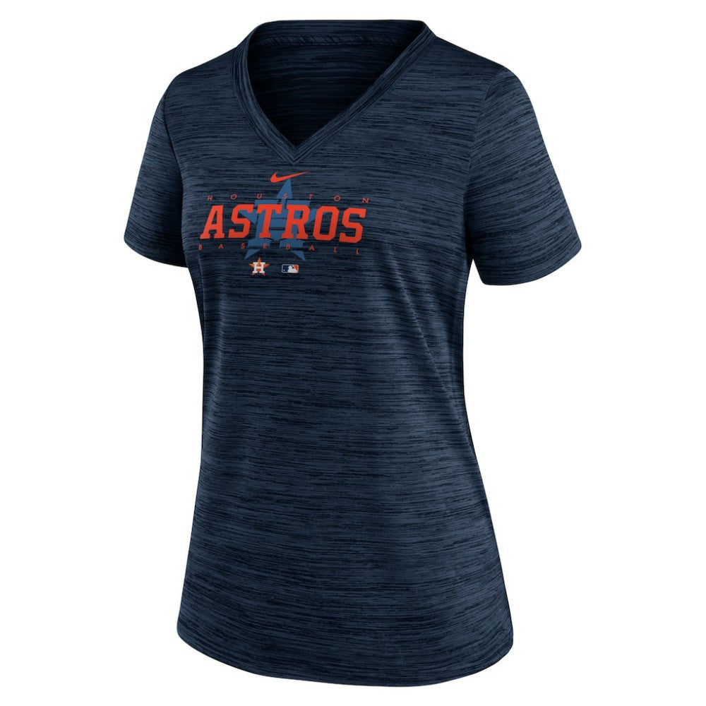 MLB Houston Astros Nike Women's Authentic Collection Velocity Practice Performance V-Neck T-Shirt