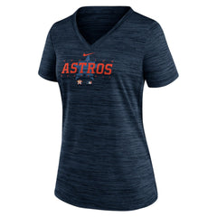 MLB Houston Astros Nike Women's Authentic Collection Velocity Practice Performance V-Neck T-Shirt