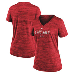 MLB St. Louis Cardinals Nike Women's Authentic Collection Velocity Practice Performance V-Neck T-Shirt