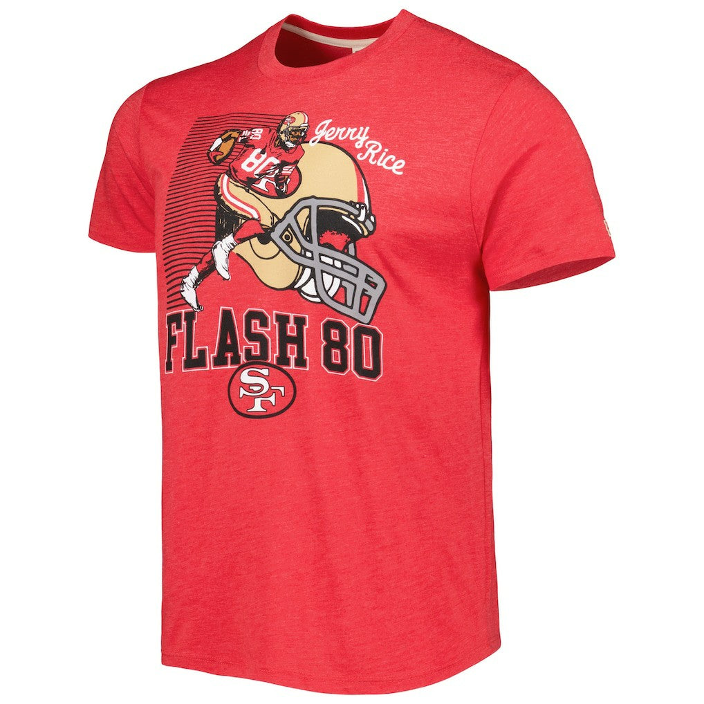 Jerry Rice  Homage Unisex Caricature Retired Player Tri-Blend T-Shirt - San Francisco 49ers