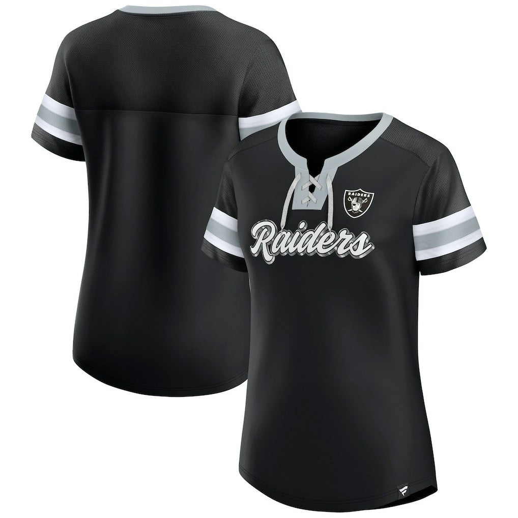 Women's Plus Size Original State Lace-Up T-Shirt - Las Vegas Raiders
