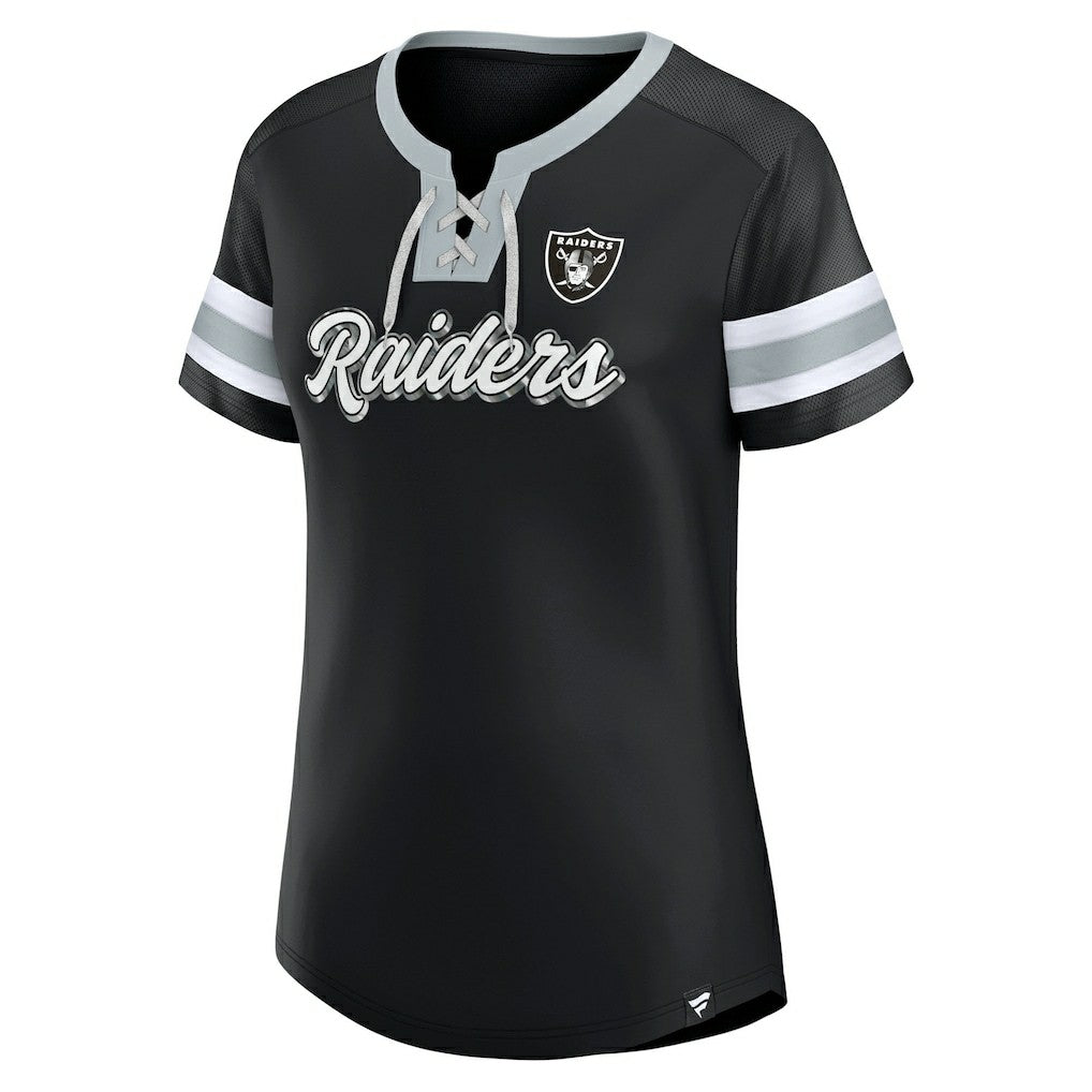 Women's Plus Size Original State Lace-Up T-Shirt - Las Vegas Raiders