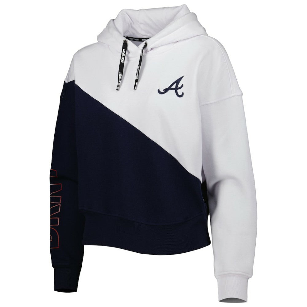 MLB Atlanta Braves DKNY Sport Women's Bobbi Colorblock Pullover Hoodie
