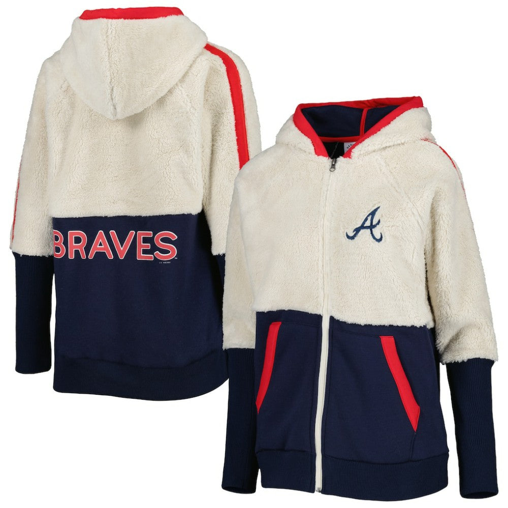 MLB Atlanta Braves G-III 4Her by Carl Banks Women's Shuffle It Raglan Full-Zip Hoodie