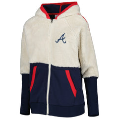 MLB Atlanta Braves G-III 4Her by Carl Banks Women's Shuffle It Raglan Full-Zip Hoodie