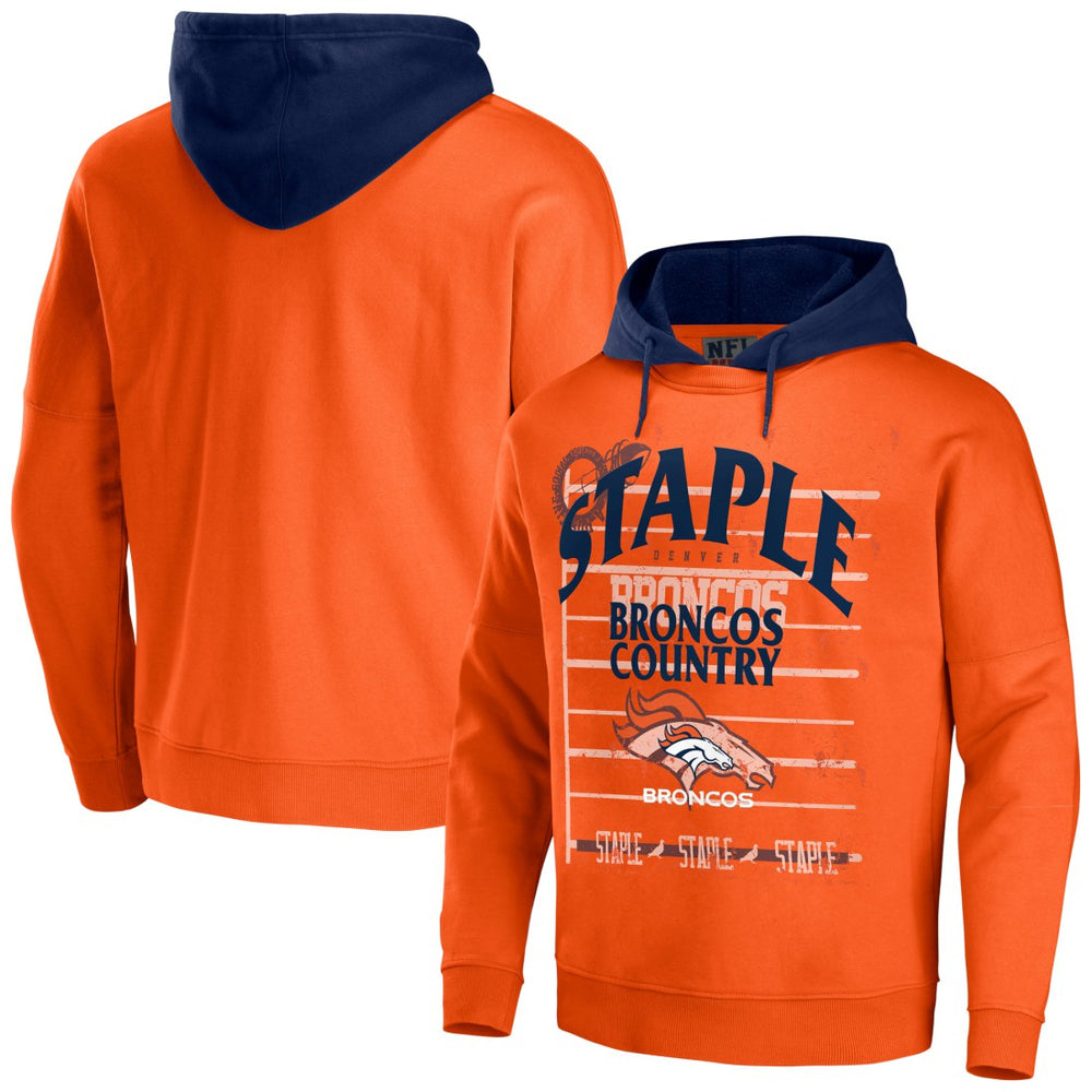 NFL x Staple Throwback Vintage Wash Pullover Hoodie - Denver Broncos