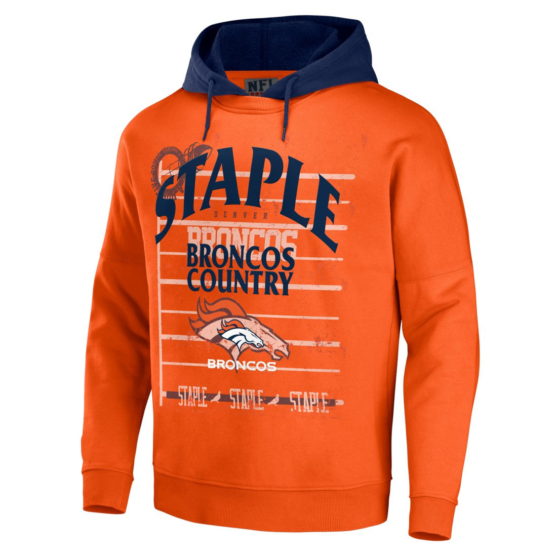 NFL x Staple Throwback Vintage Wash Pullover Hoodie - Denver Broncos
