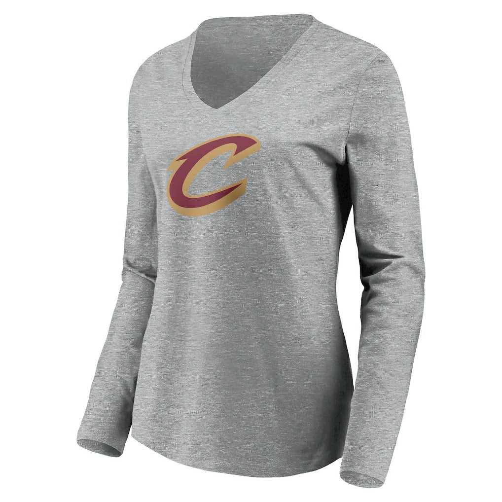 NBA Cleveland Cavaliers Women's Primary Logo Team Long Sleeve V-Neck T-Shirt sale