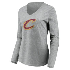 NBA Cleveland Cavaliers Women's Primary Logo Team Long Sleeve V-Neck T-Shirt sale