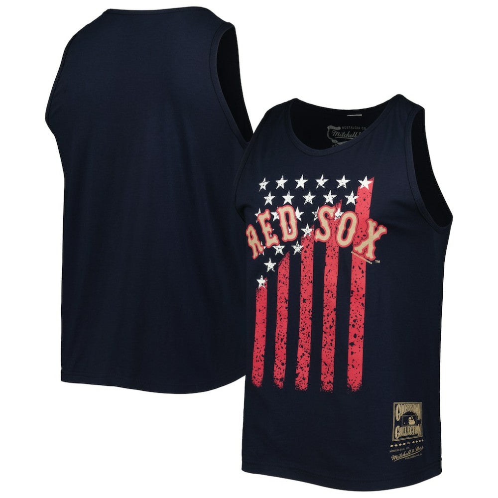 MLB Boston Red Sox Mitchell & Ness Cooperstown Collection Stars and Stripes Tank Top
