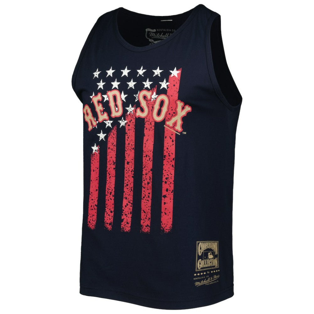 MLB Boston Red Sox Mitchell & Ness Cooperstown Collection Stars and Stripes Tank Top