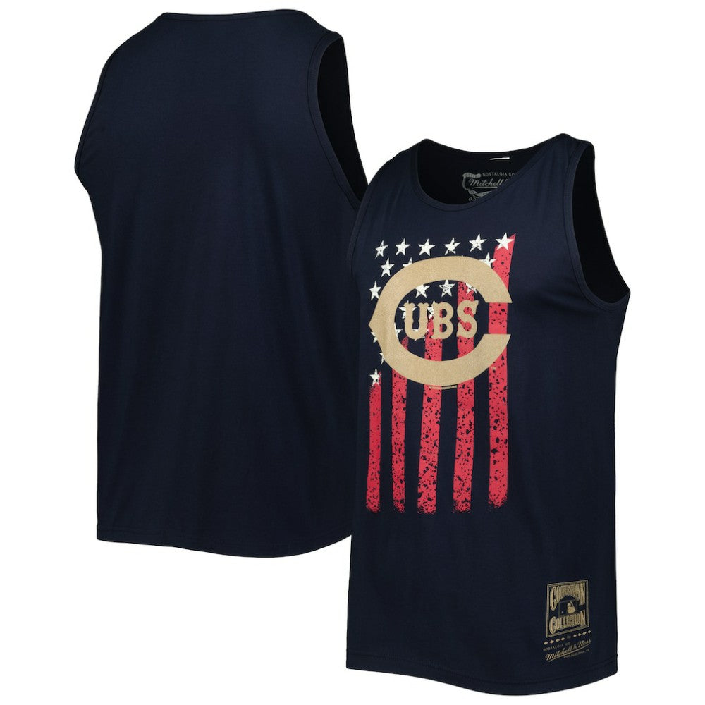 MLB Chicago Cubs Mitchell & Ness Cooperstown Collection Stars and Stripes Tank Top
