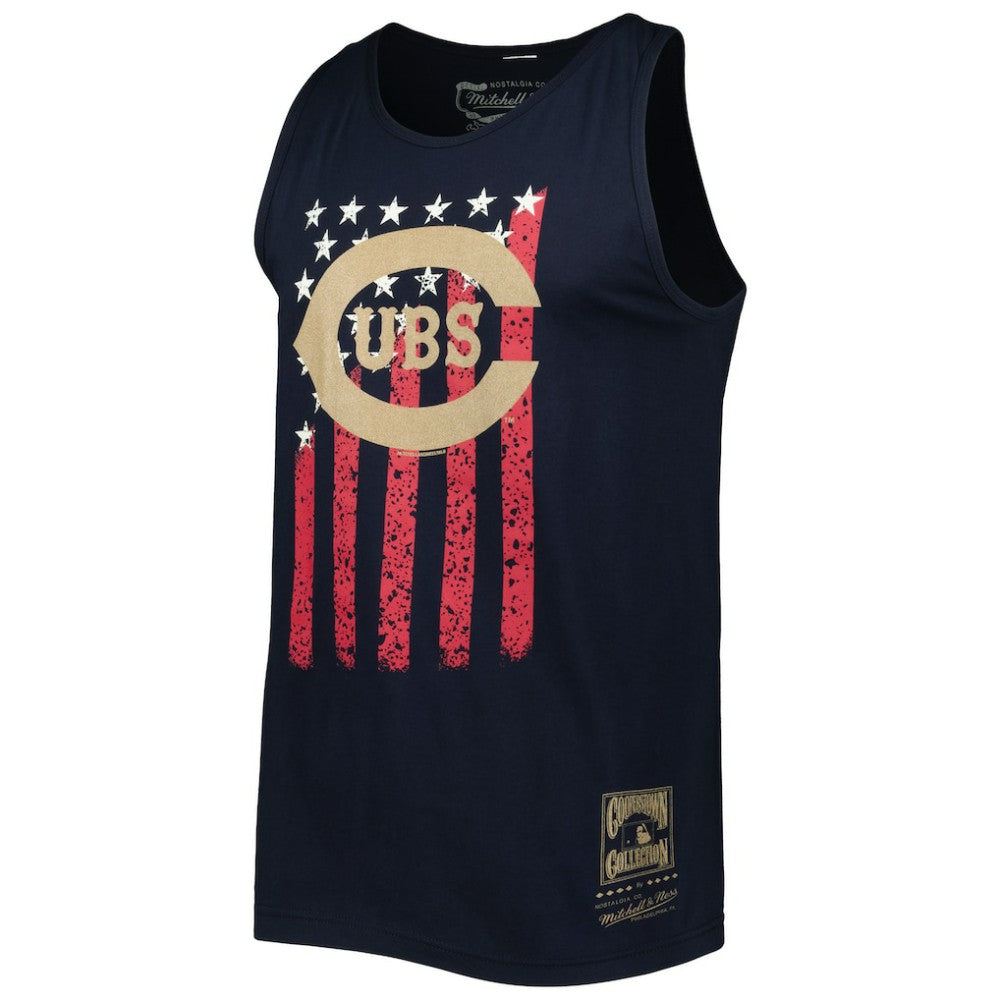 MLB Chicago Cubs Mitchell & Ness Cooperstown Collection Stars and Stripes Tank Top