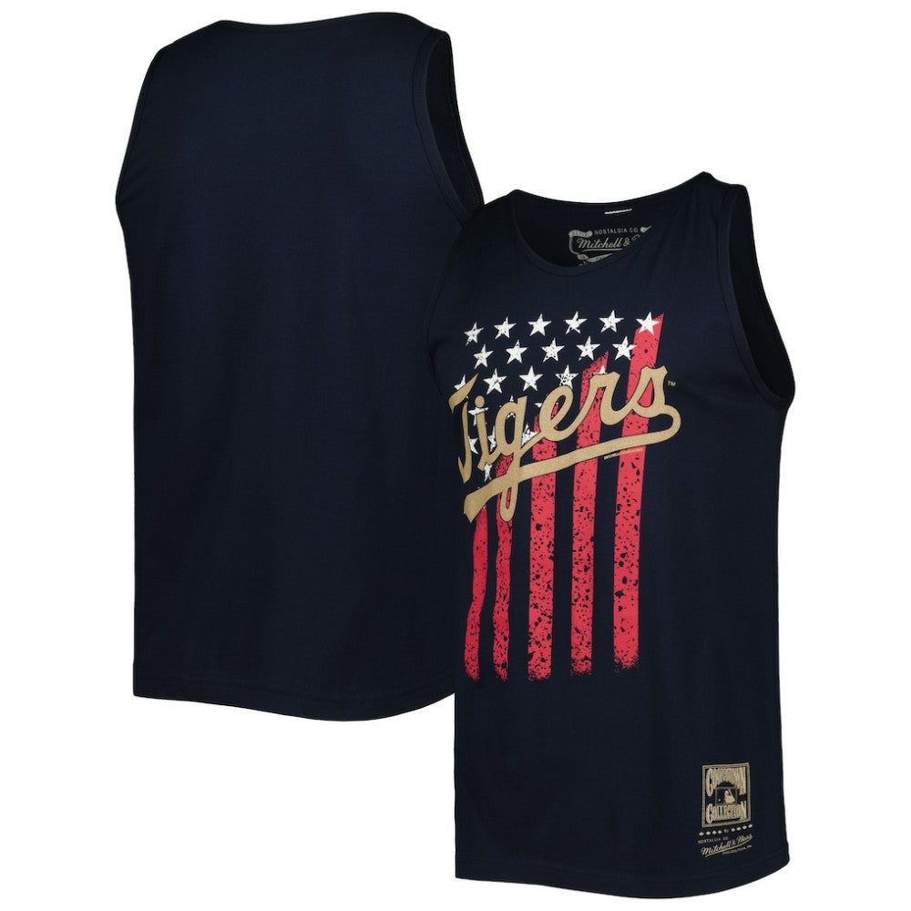 MLB Detroit Tigers Mitchell & Ness Cooperstown Collection Stars and Stripes Tank Top