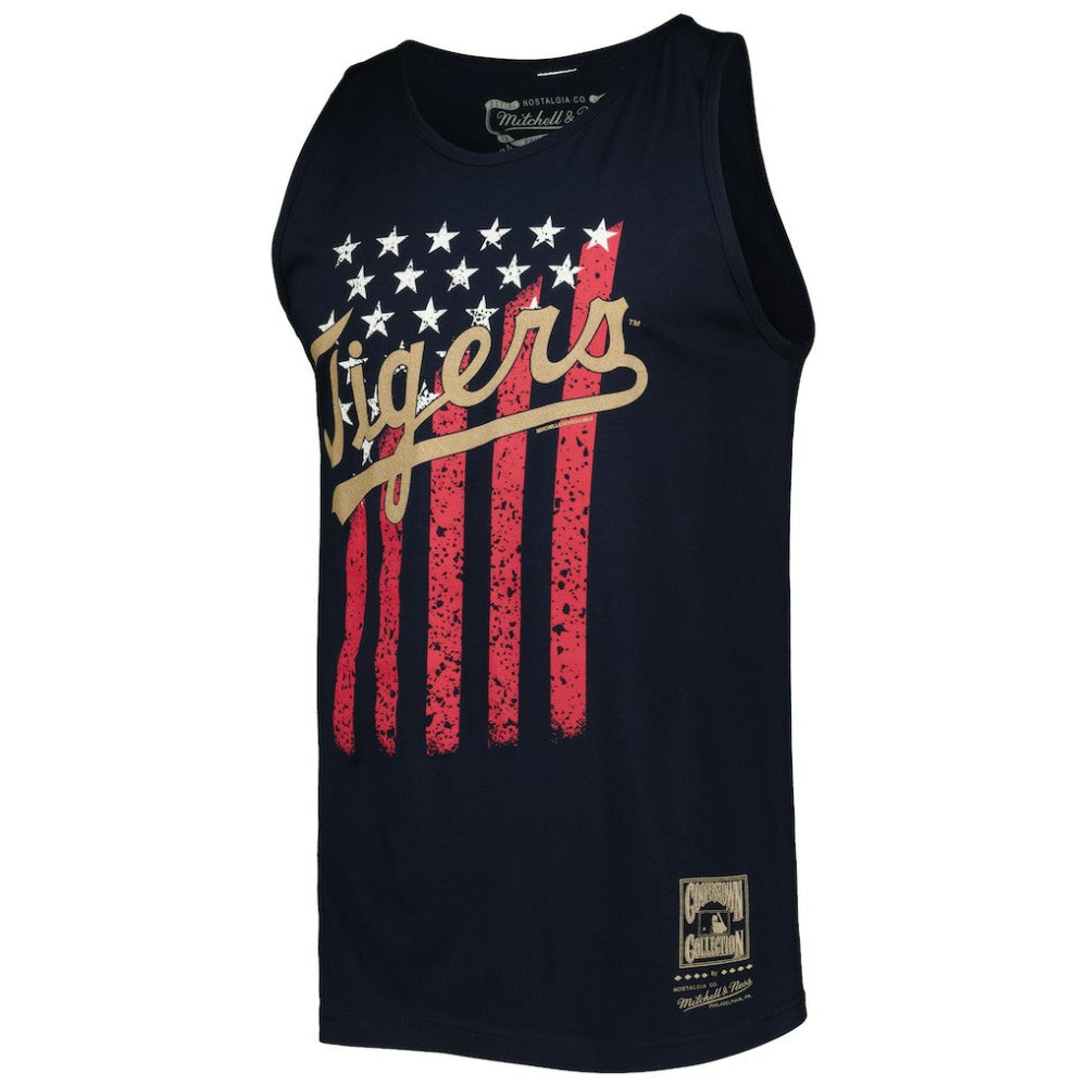 MLB Detroit Tigers Mitchell & Ness Cooperstown Collection Stars and Stripes Tank Top