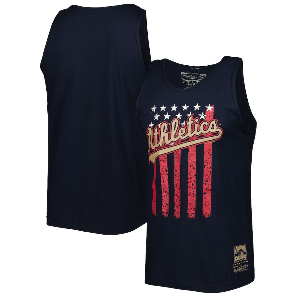 MLB Athletics Mitchell & Ness Cooperstown Collection Stars and Stripes Tank Top