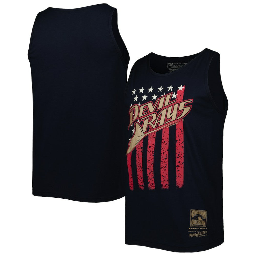 MLB Tampa Bay Rays Mitchell & Ness Cooperstown Collection Stars and Stripes Tank Top