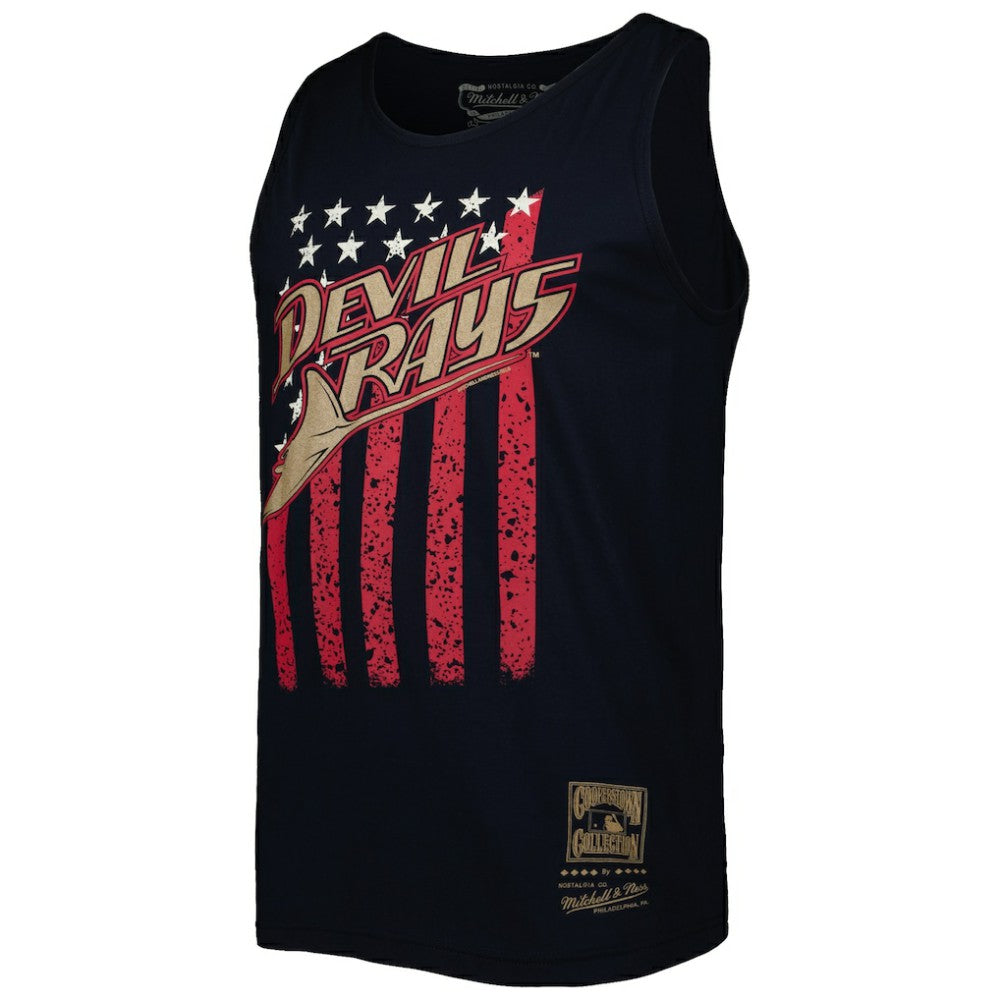 MLB Tampa Bay Rays Mitchell & Ness Cooperstown Collection Stars and Stripes Tank Top