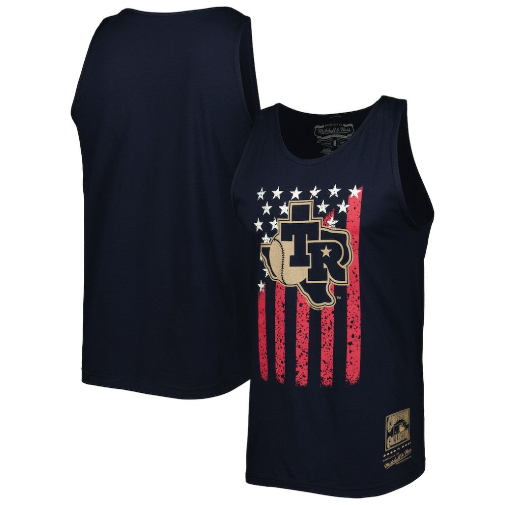 MLB Texas Rangers Mitchell & Ness Cooperstown Collection Stars and Stripes Tank Top