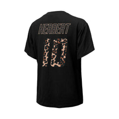 Justin Herbert  Majestic Threads Women's Leopard Player Name & Number T-Shirt - Los Angeles Chargers